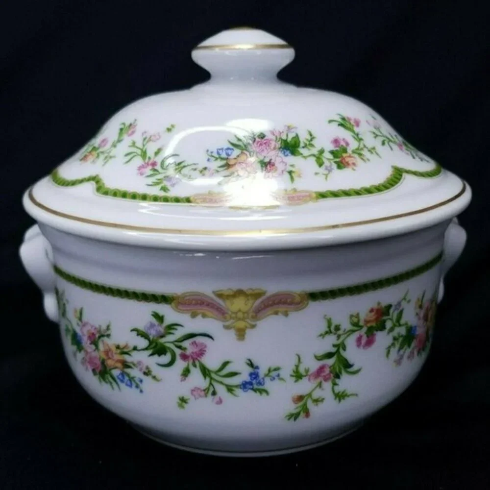 Atelier Du Tabalou Lidded‎ Serving Dish Bowl France Porcelain de Limoges Vintage